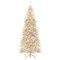 Pre-Lit Artificial Silver Tinsel Xmas Tree with 790 Branch Tips and 300 LED Lights